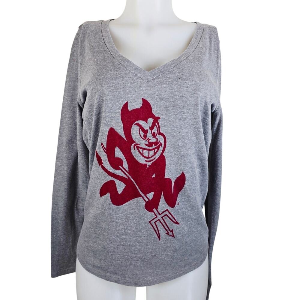 Victoria's Secret Pink ASU Game Day Gray Burgundy Women's T-Shirt M
